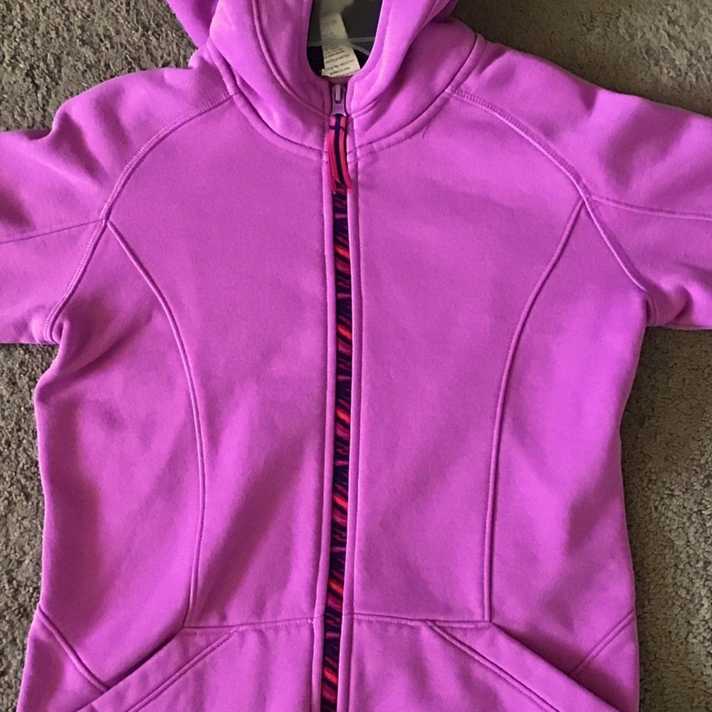 Bright purple zip up jacket